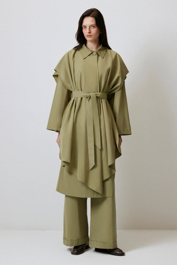 Loose Long Trenchcoat-Trench Coats-Touché-S-Khaki-Urbanheer
