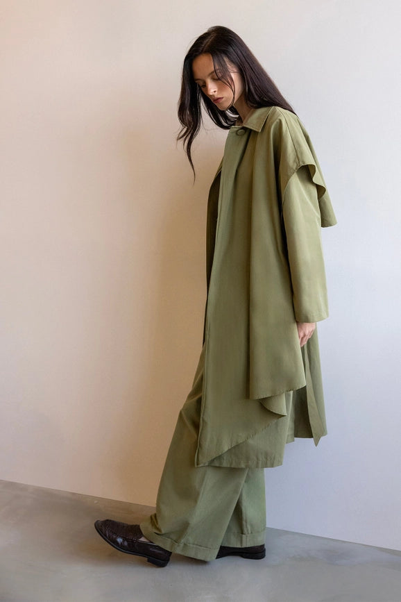 Loose Long Trenchcoat-Trench Coats-Touché-S-Khaki-Urbanheer
