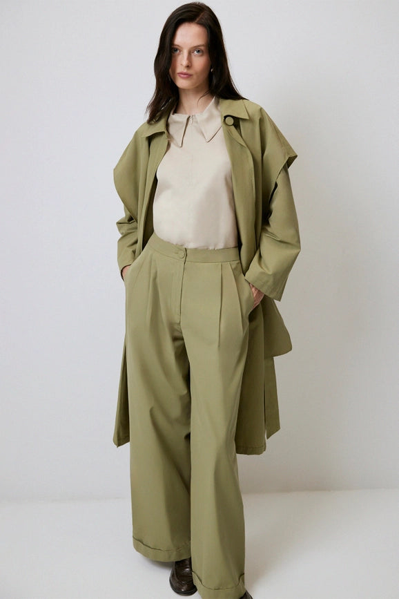 Loose Long Trenchcoat-Trench Coats-Touché-S-Khaki-Urbanheer