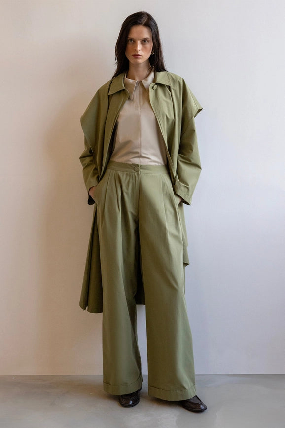 Loose Long Trenchcoat-Trench Coats-Touché-S-Khaki-Urbanheer