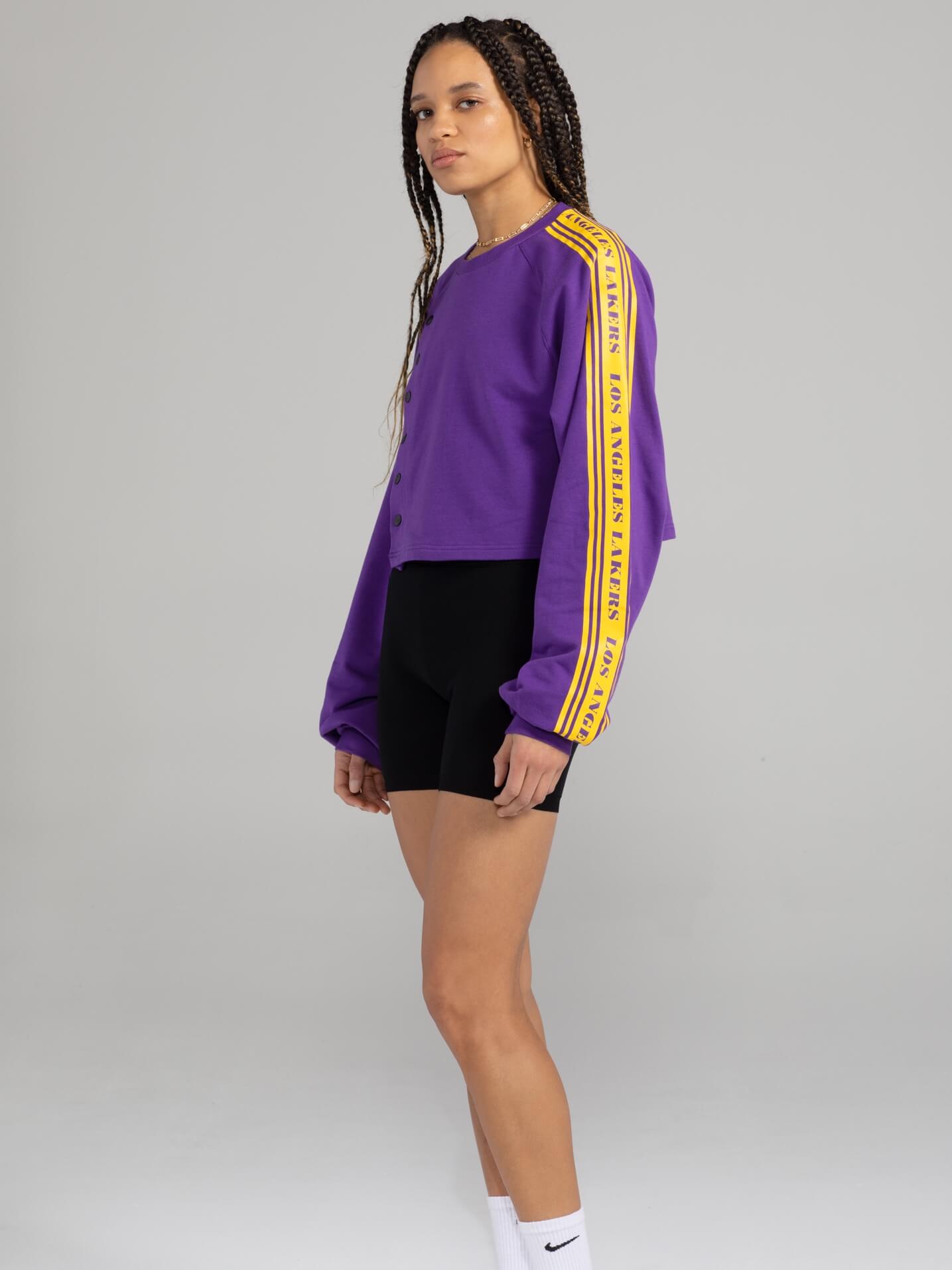 Los Angeles Lakers Team Crop-Crop Tops-Qore-M-Urbanheer