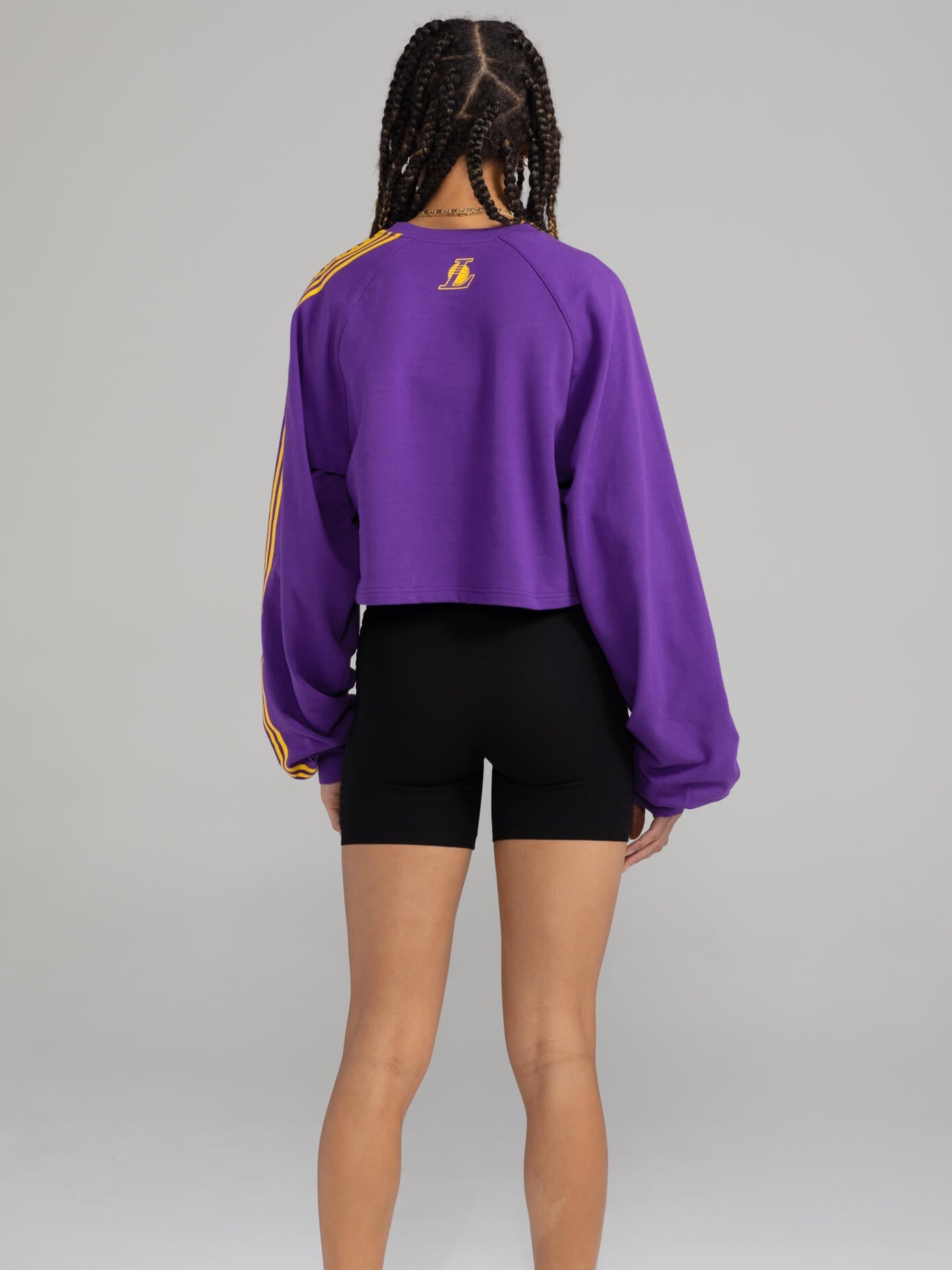 Los Angeles Lakers Team Crop-Crop Tops-Qore-M-Urbanheer