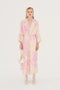 Lotta Kimono Dress-Kimono Dress-eikō ai-One Size-Nude background and pink flowers-Urbanheer