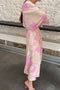 Lotta Kimono Dress-Kimono Dress-eikō ai-One Size-Nude background and pink flowers-Urbanheer
