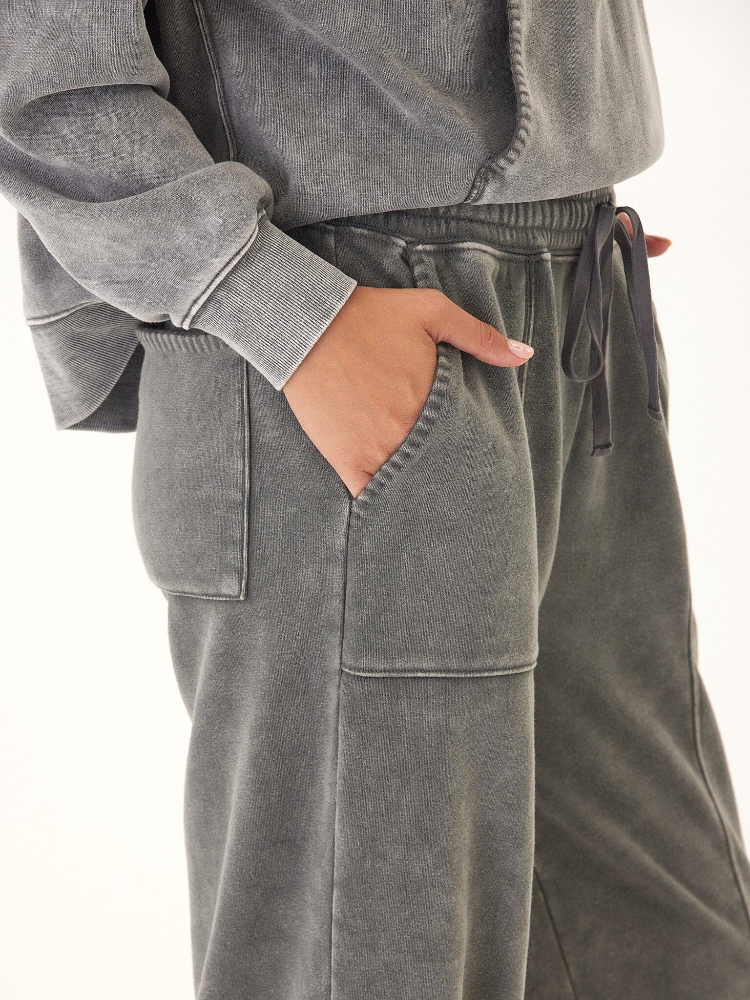 Lottie Mineral Wash CVC Fleece Jogger