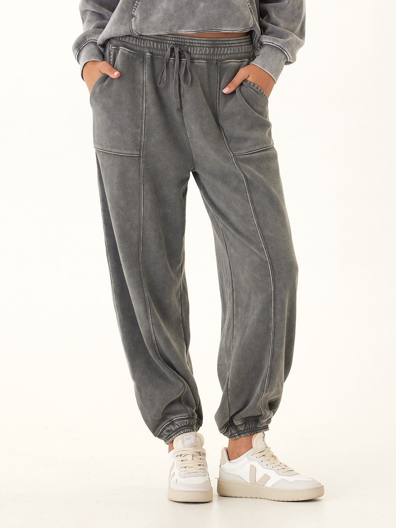 Lottie Mineral Wash CVC Fleece Jogger