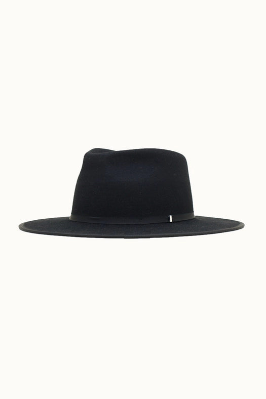 Lotus - 100% Wool Felt Structed Rancher, Satin Lined, Black-Hats-Olive & Pique-circumference of 59cm-Urbanheer