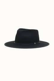 Lotus - 100% Wool Felt Structed Rancher, Satin Lined, Black-Hats-Olive & Pique-circumference of 59cm-Urbanheer