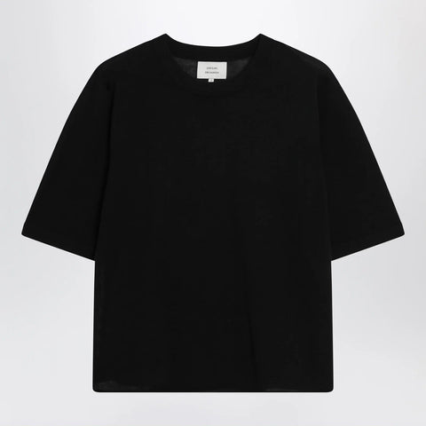 LouLou De Saison Black Nala Fluid Cashmere Top