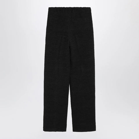 LouLou De Saison Black straight bouclé trousers