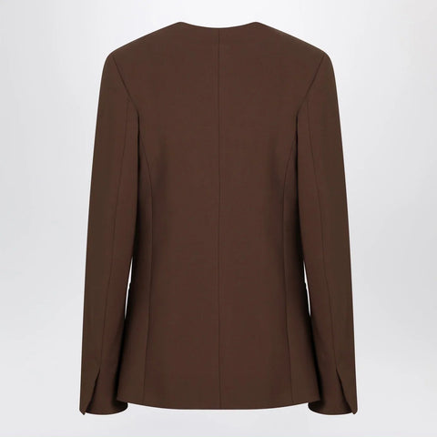 LouLou De Saison Brown double-breasted wool jacket