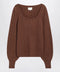 LouLou De Saison Brown ribbed cashmere jumper