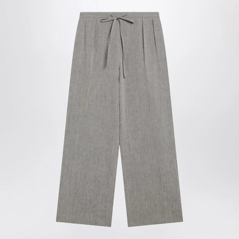 LouLou De Saison Grey Clark Pleated Trousers