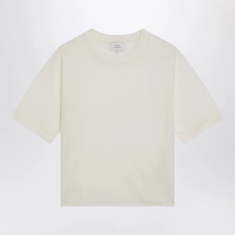 LouLou De Saison Ivory Nala Fluid Cashmere Top