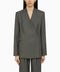 LouLou De Saison Sandyato single-breasted grey viscose blazer