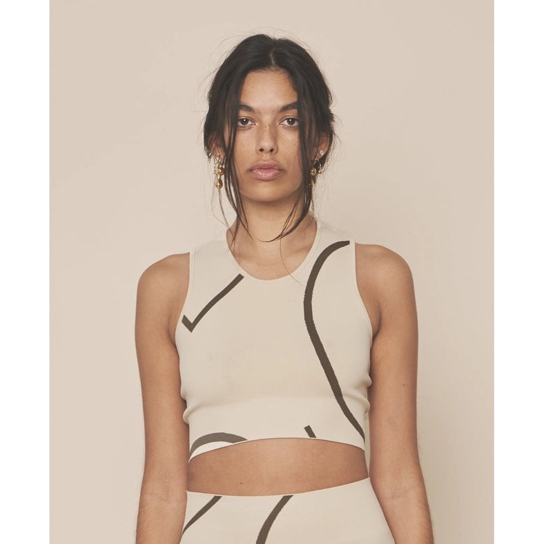 Loud Logo Crop Top - Rain/Storm-Crop Top-Moonchild Yoga Wear-S-Urbanheer