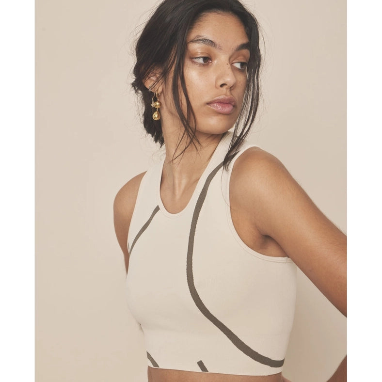 Loud Logo Crop Top - Rain/Storm-Crop Top-Moonchild Yoga Wear-S-Urbanheer