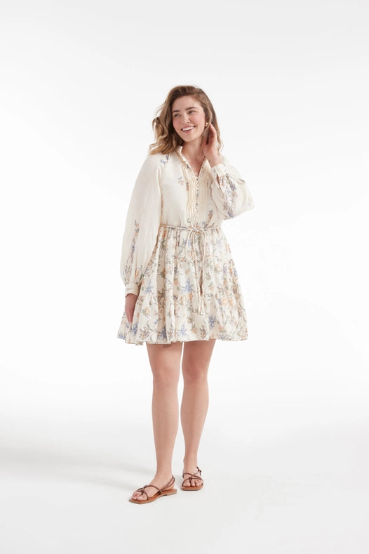 Louisa Tunic Mini Dress-Dress-Hermoza-S-Vintage Floral-Urbanheer