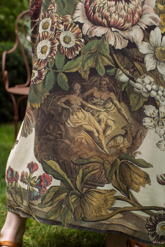 Love Grows Wild Floral Bamboo Kimono Duster Robe with Bees-Kimono-Market of Stars-length 118cm width 78 cm.-Urbanheer