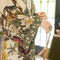 Love Grows Wild Floral Bamboo Kimono Duster Robe with Bees-Kimono-Market of Stars-length 118cm width 78 cm.-Urbanheer