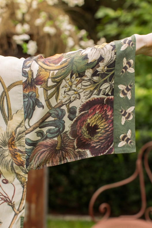 Love Grows Wild Floral Bamboo Kimono Duster Robe with Bees-Kimono-Market of Stars-length 118cm width 78 cm.-Urbanheer