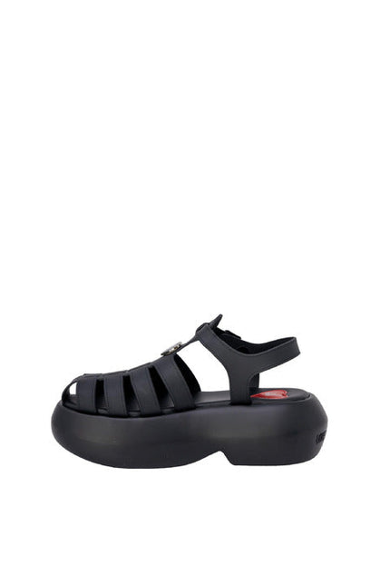 Love Moschino Women Sandals-Shoes Sandals-Love Moschino-black-35-Urbanheer