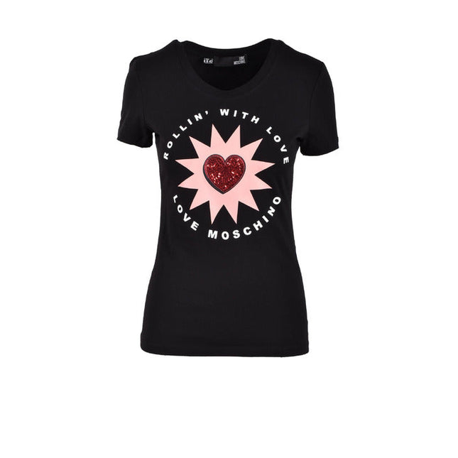 Love Moschino Women T-Shirt-Clothing T-shirts-Love Moschino-black-40-Urbanheer