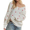 Lovely Heart Drop Shoulder Sweater Cutesy and Charming Style-Sweater-Blue Bunny Inc-S-OFF WHITE-Urbanheer