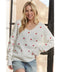 Lovely Heart Drop Shoulder Sweater Cutesy and Charming Style-Sweater-Blue Bunny Inc-S-OFF WHITE-Urbanheer