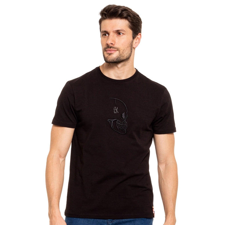 Low Profile Embroidered 8X Street T-Shirt - Black-T-Shirt-Eight X-S-BLACK-Urbanheer