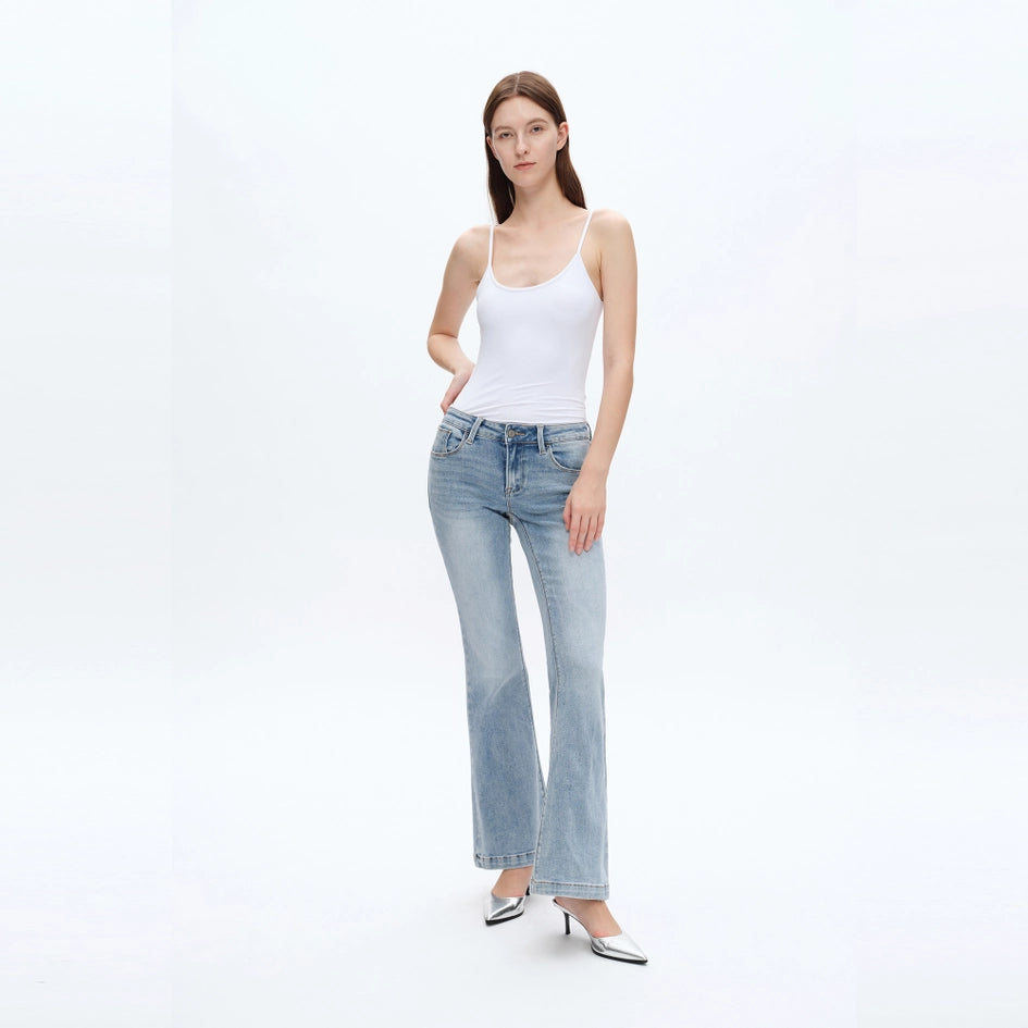 Low Rise Flare Jeans with Finished Hem BEACHY-Jeans-BAYEAS-24-BEACHY-Urbanheer