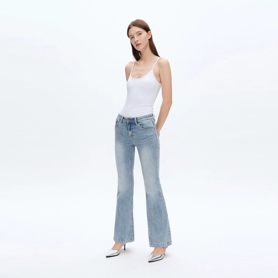 Low Rise Flare Jeans with Finished Hem BEACHY-Jeans-BAYEAS-24-BEACHY-Urbanheer
