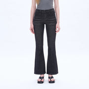 Low Rise Flare Jeans with Finished Hem BLACK-Jeans-BAYEAS-24-BLACK-Urbanheer