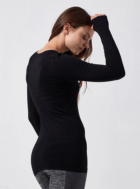 Ls Seamless Compression Magnetic Top Jls Black-Top-Blanc Noir-S-Black-Urbanheer