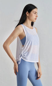 Luana Sleeveless Tank Active Top Cover Up White-Tank Tops-91thelabel-S-White-Urbanheer