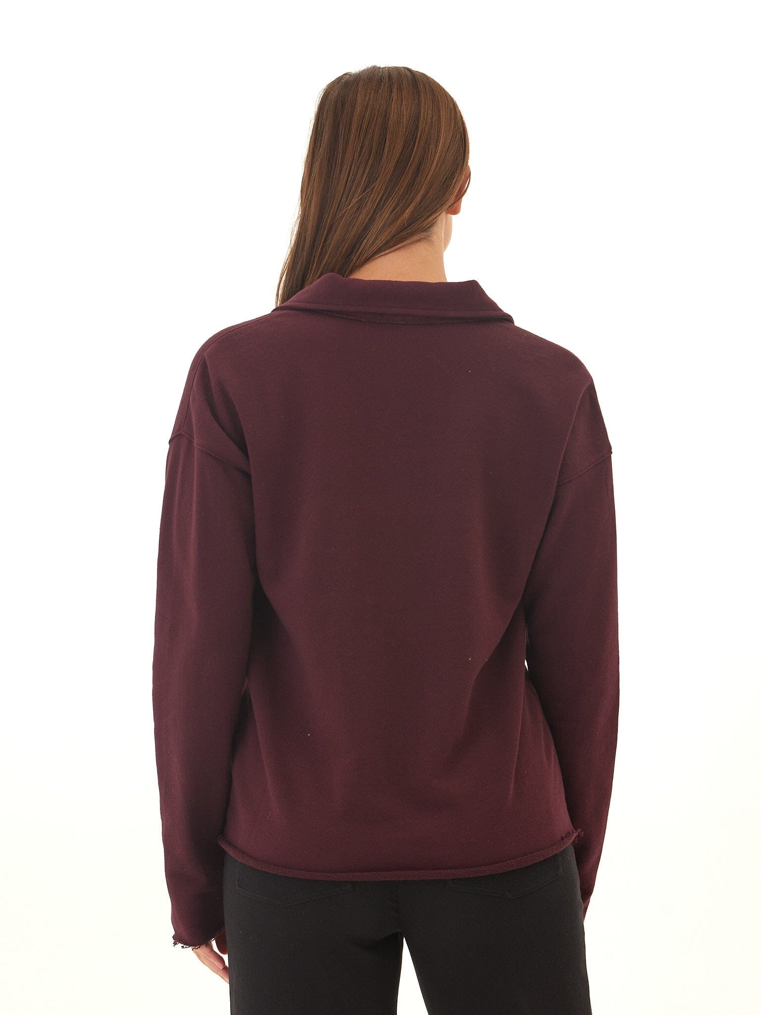 Lucetta Cotton Blend Terry Collar Top