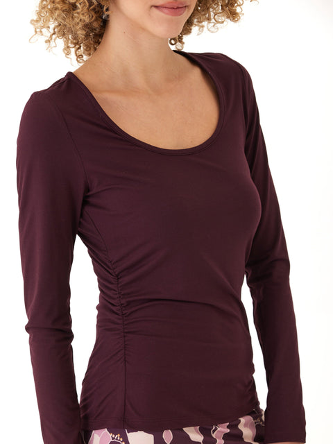Lucia Luxe Jersey Ruched Long Sleeve