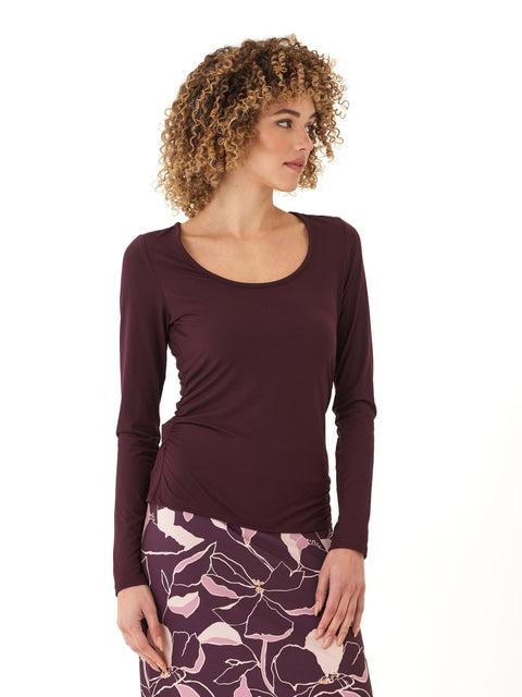 Lucia Luxe Jersey Ruched Long Sleeve