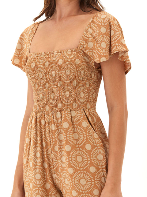 Lucille Medallion Print Woven Jumpsuit