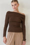 Lucy One Shoulder Long Sleeve Knit Top
