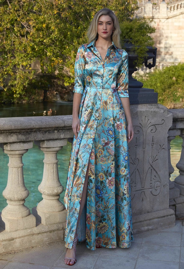 Lugo Maxi Dress-Dress-CEYLAN BCN-M-EST. TURQUESA-Urbanheer