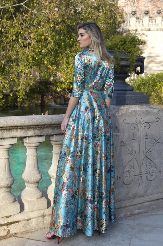 Lugo Maxi Dress-Dress-CEYLAN BCN-M-EST. TURQUESA-Urbanheer