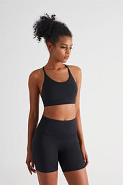 Luna Triangle-Back Sports Bra Black-Sports bra-91thelabel-S-Urbanheer