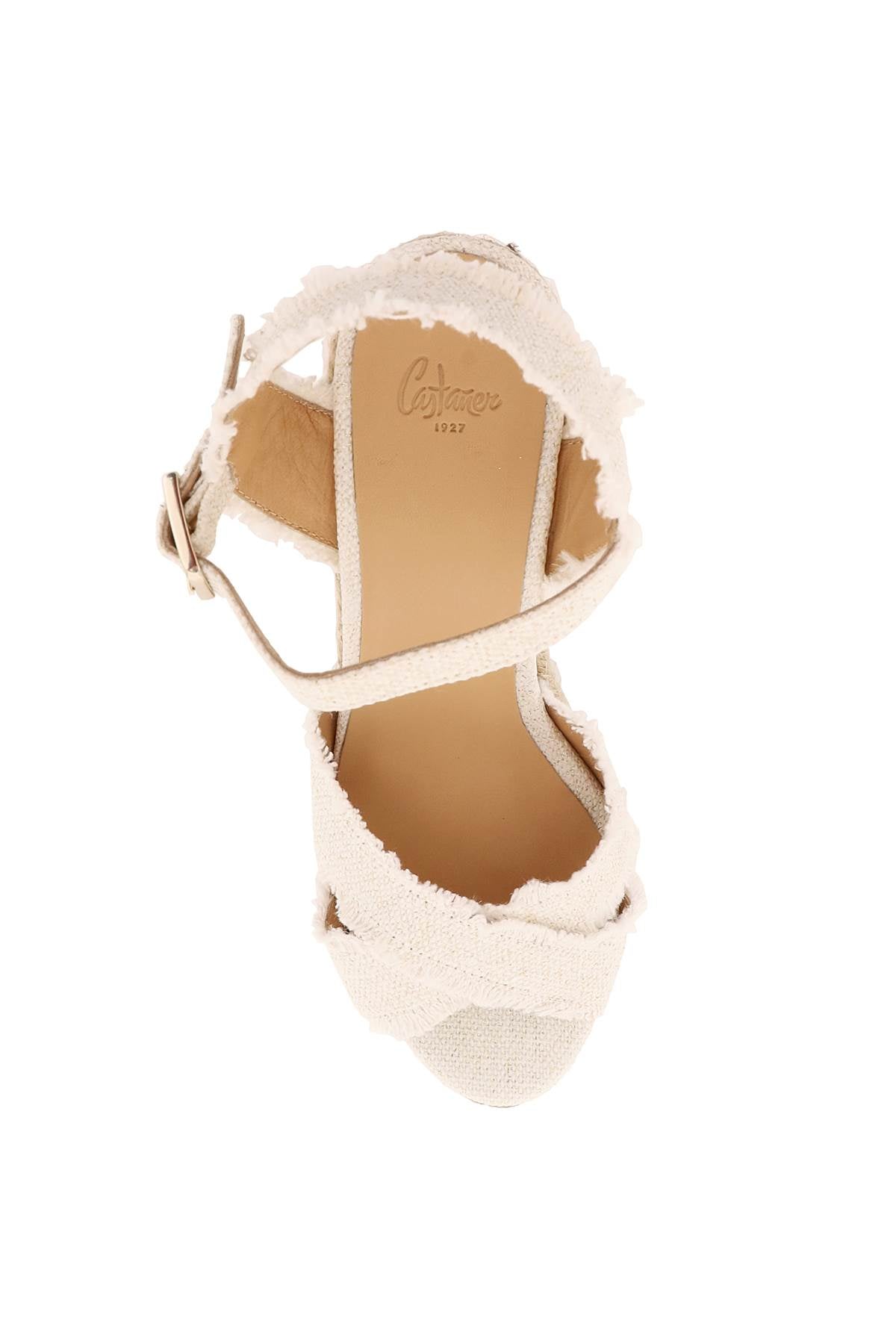 Lurex Bromelia Wedge Sandals-women > shoes > sandals-CASTANER-36-Bianco-Urbanheer