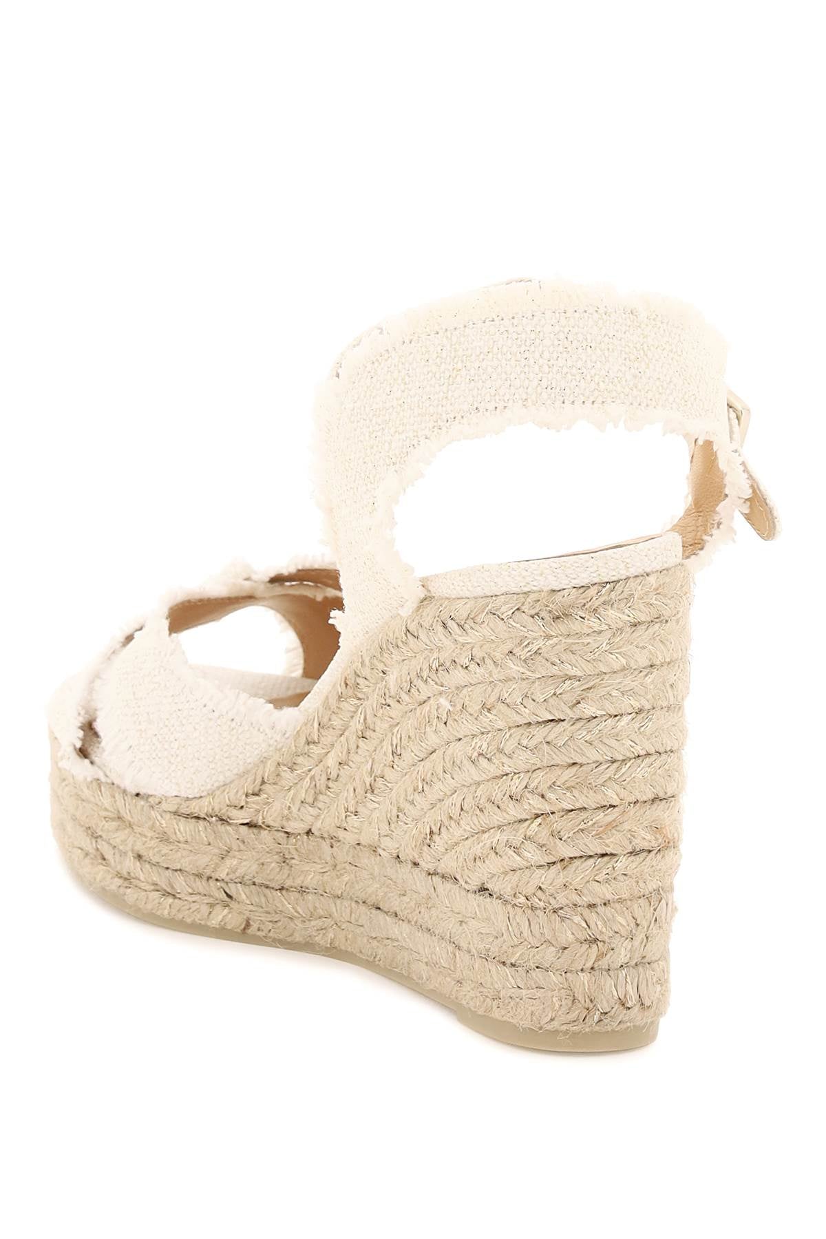 Lurex Bromelia Wedge Sandals-women > shoes > sandals-CASTANER-36-Bianco-Urbanheer