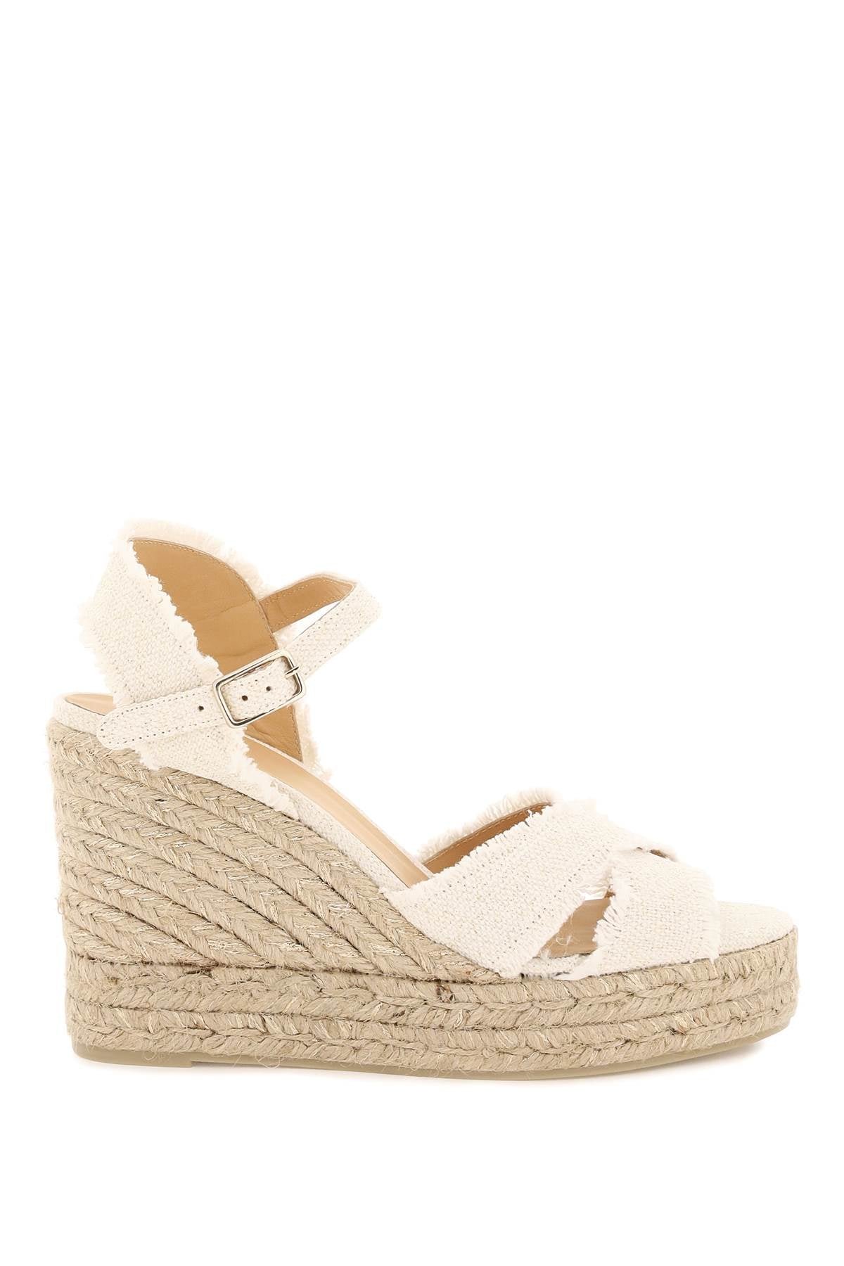 Lurex Bromelia Wedge Sandals-women > shoes > sandals-CASTANER-36-Bianco-Urbanheer