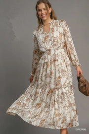 Lurex Midi Dress BROWN-Dress-Pink Irene Wholesale-S-BROWN-Urbanheer