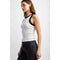 Lurex Ribbed Knit Tank Top Contrast Edge-Tank Top-Edit by Nine-S-SHIMMER WHT/BLK-Urbanheer