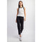 Lurex Ribbed Knit Tank Top Contrast Edge-Tank Top-Edit by Nine-S-SHIMMER WHT/BLK-Urbanheer