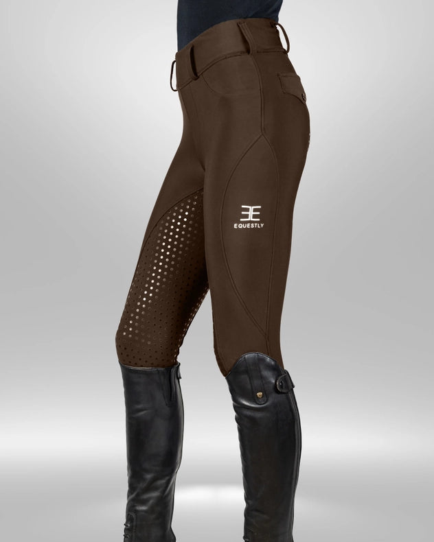 Lux Gripteq Mocha Riding Pants-Pants-Equestly-S-Urbanheer